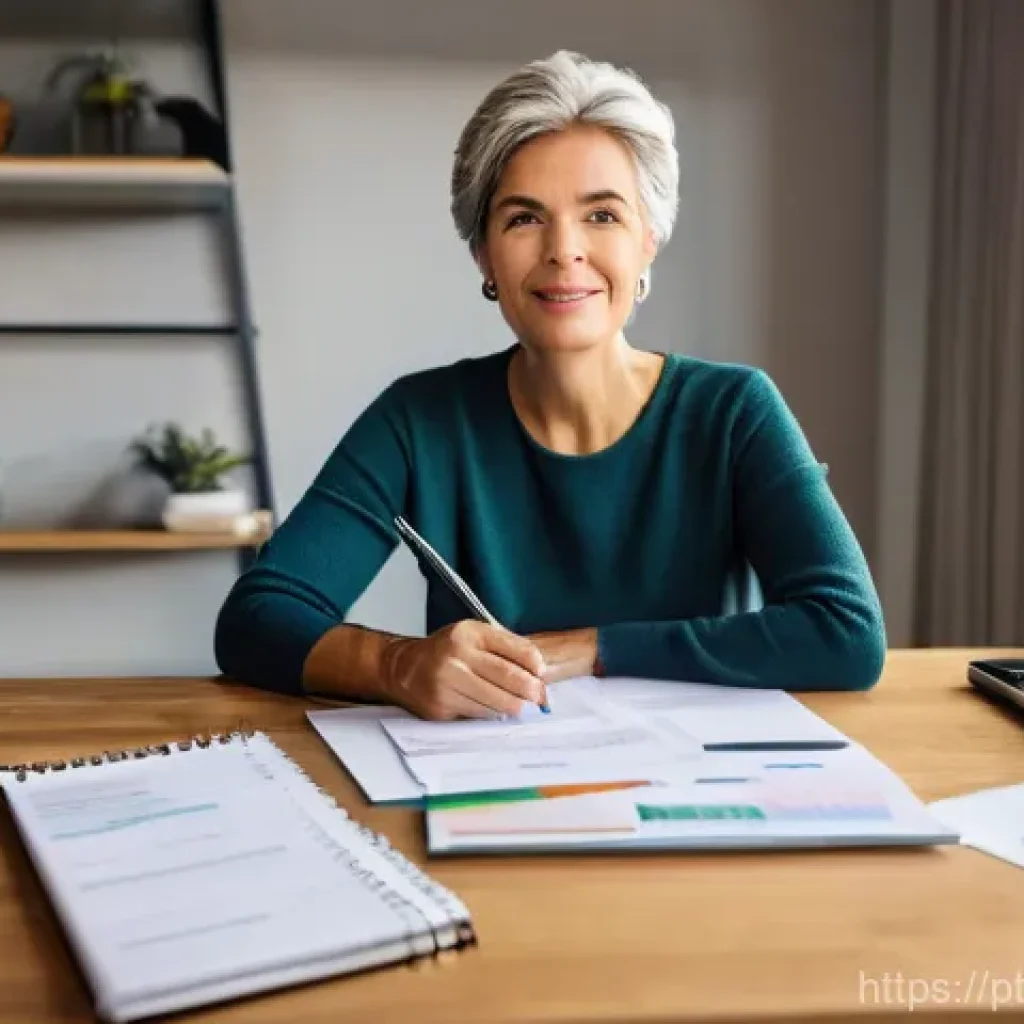 대출 조건 개선을 위한 재정 관리 팁 - **Prompt 1: Detailed Budgeting for Financial Clarity**
    A focused Portuguese woman in her late 30...